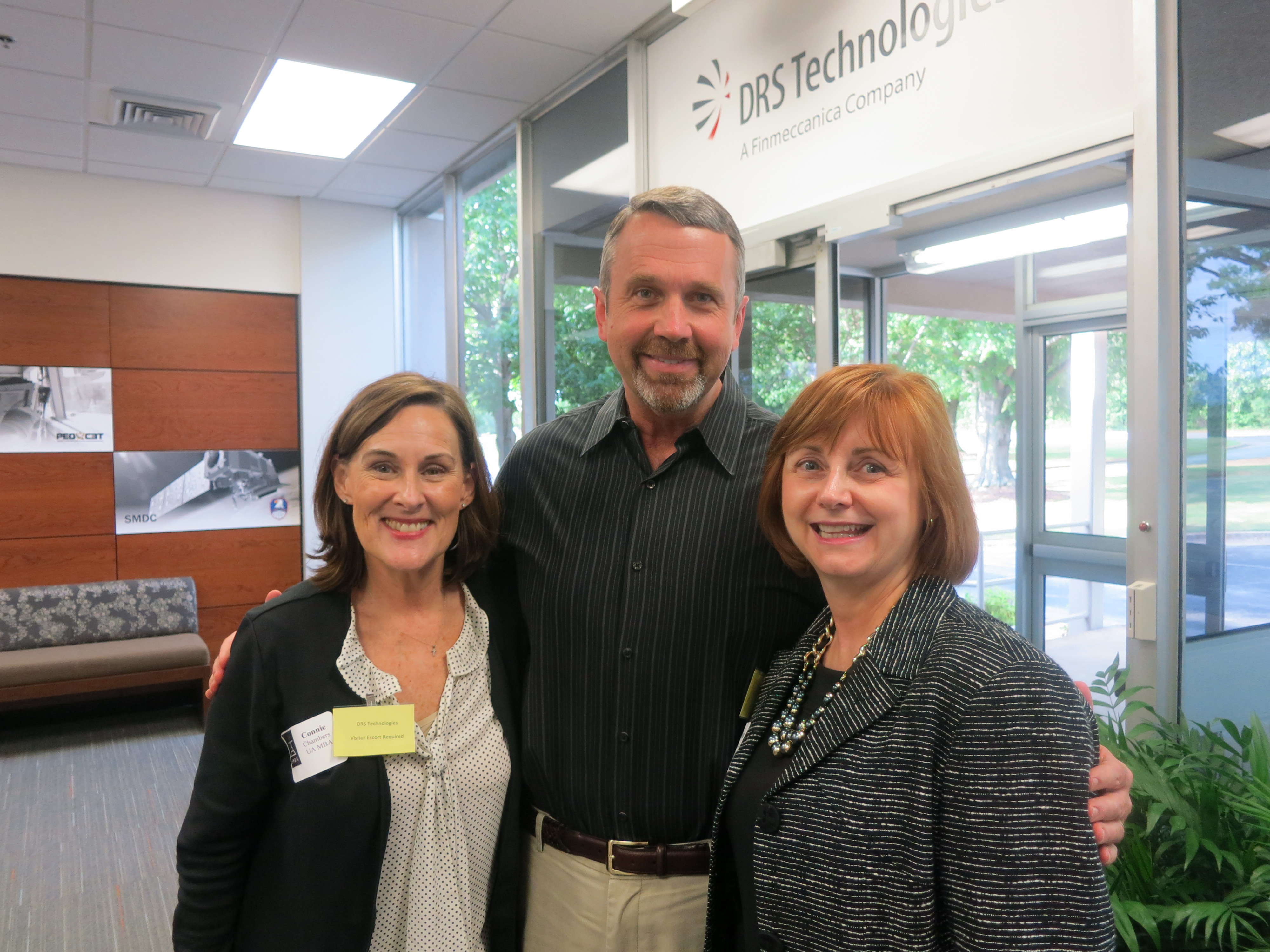 Connie Chambers, Director of Corporate Partnerships for Manderson Graduate School of Business, with Jon Guertin (HEMBA 2013), Director of Engineering Services for 5 Stones Research Corp., and Donna Blackburn, Director of the Manderson Executive MBA Program 