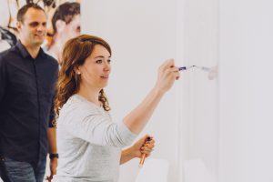 Student at whiteboard